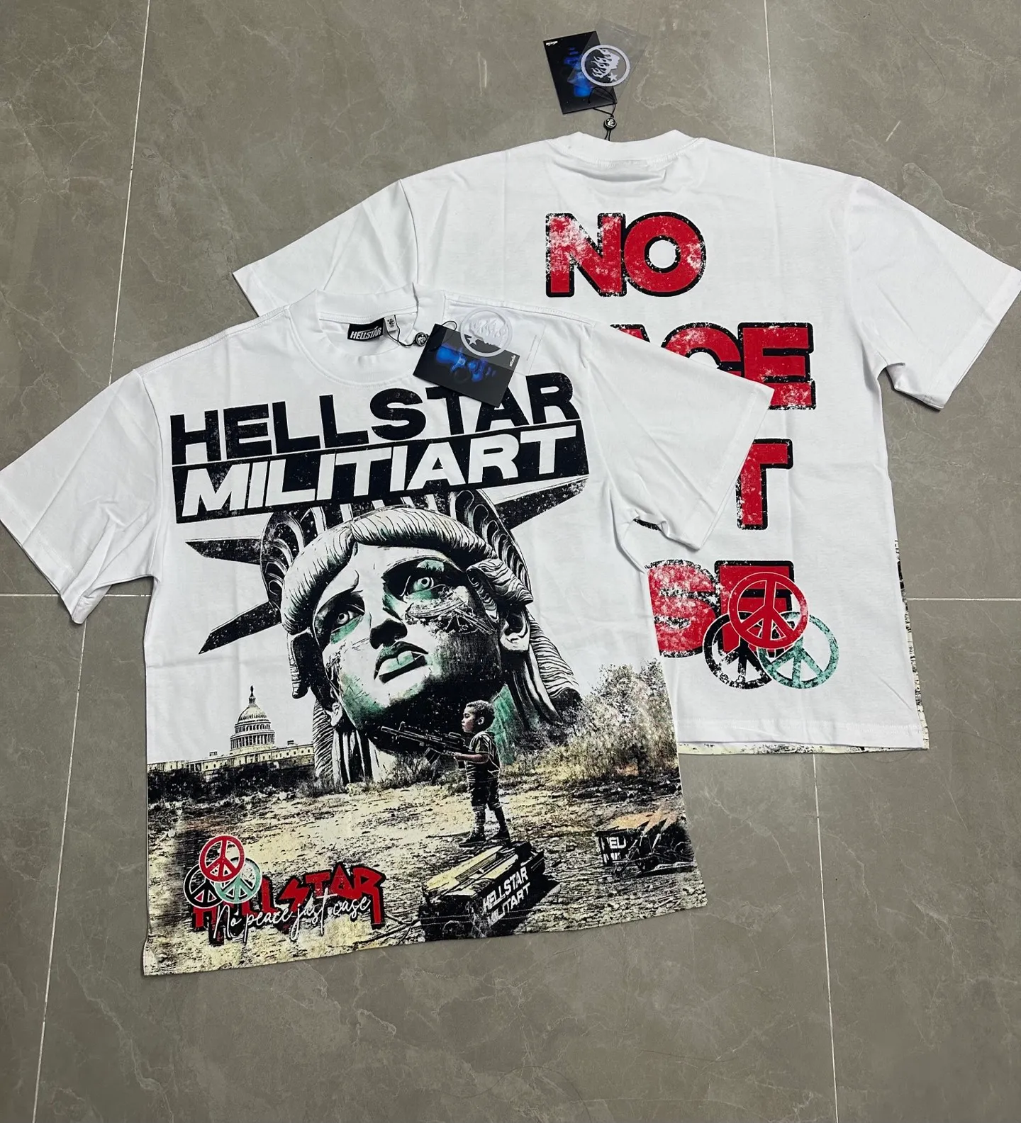739# /Khaki I P54 In Stock Hellstar 、 T （fabric):32 240 Sizes（size）：S-M- L- X L （colour）：White、Khaki